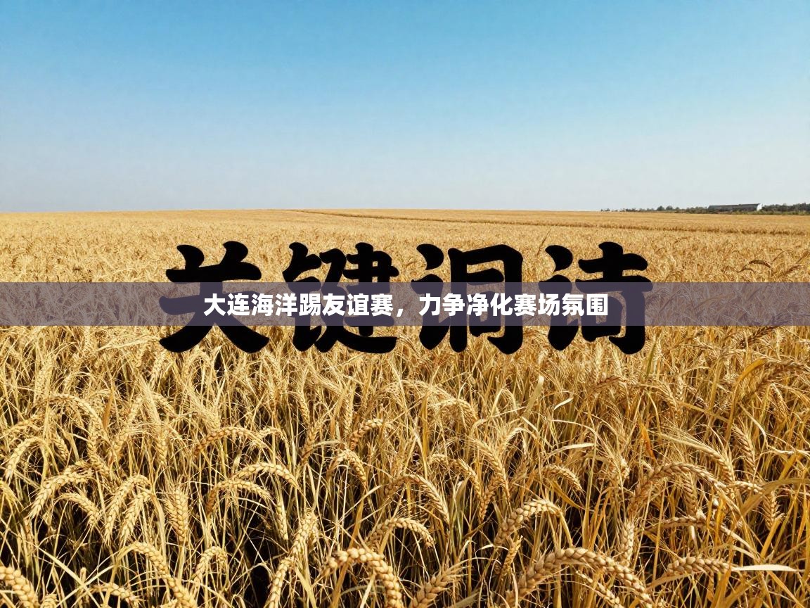 大连海洋踢友谊赛，力争净化赛场氛围